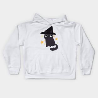 Cute wizard cat Kids Hoodie